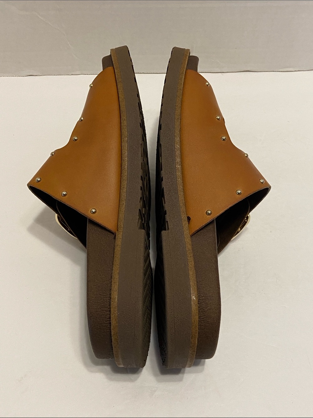 Pikolinos Aitana Brandy leather flat sandals, buckle rivet detail Size 7.5 / 8 - Picture 10 of 13